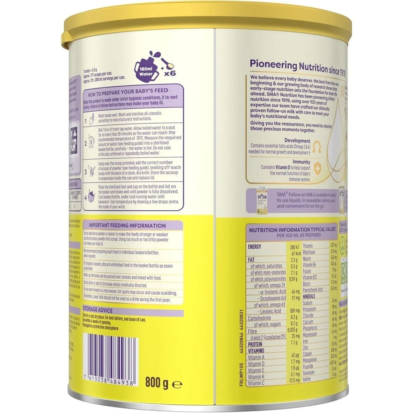 SMA Pro 2 Follow On Milk Powder 6+ months 800g