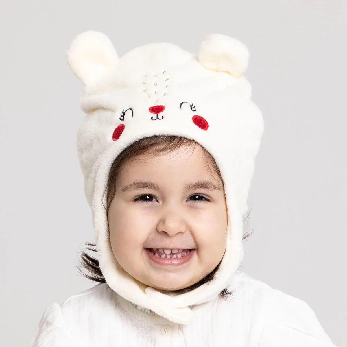 Luess Wellsoft Fleece Baby Beanie with Ear Flaps (One Size)