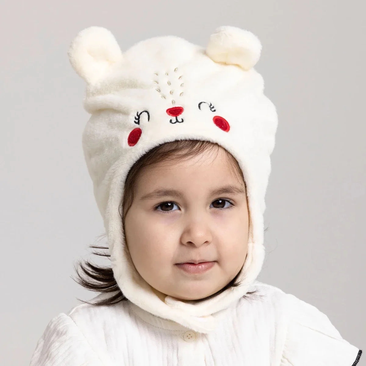 Luess Wellsoft Fleece Baby Beanie with Ear Flaps (One Size)