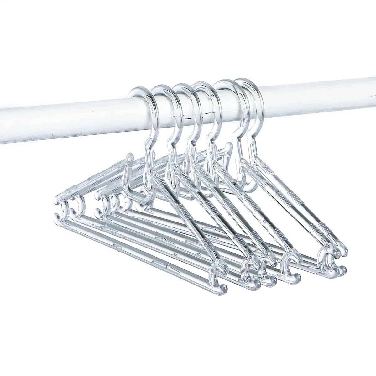 HelloBaby 6 Pack Crystal Clear Baby Clothes Hangers (One Size)