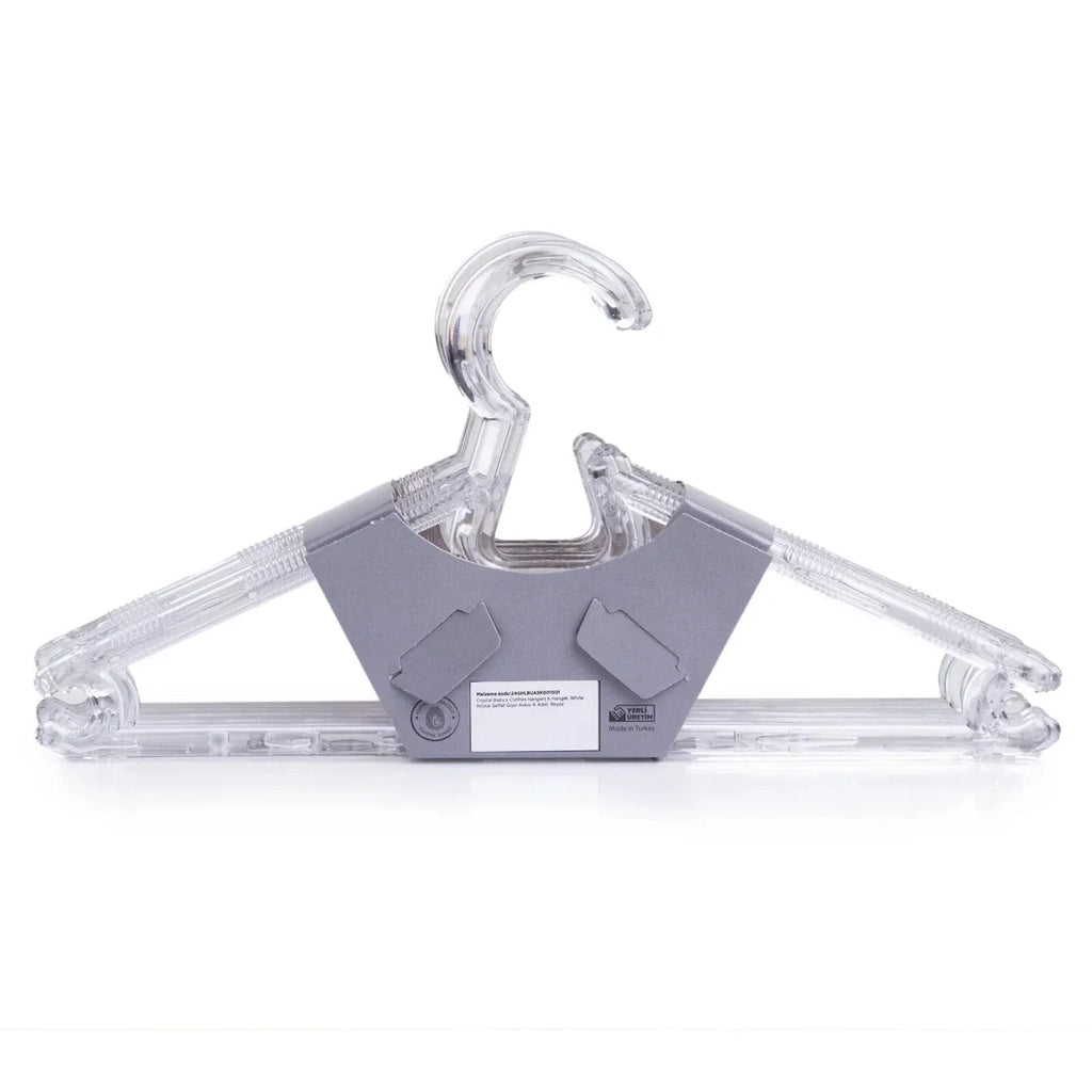 HelloBaby 6 Pack Crystal Clear Baby Clothes Hangers (One Size)