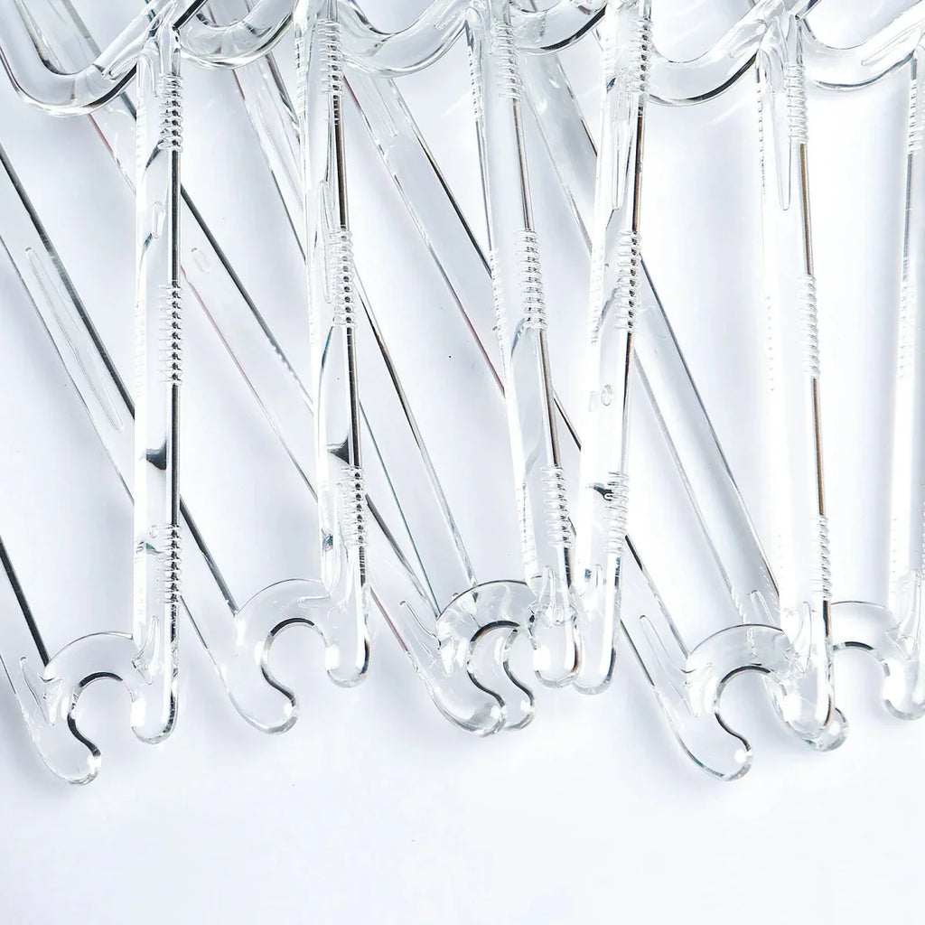 HelloBaby 6 Pack Crystal Clear Baby Clothes Hangers (One Size)