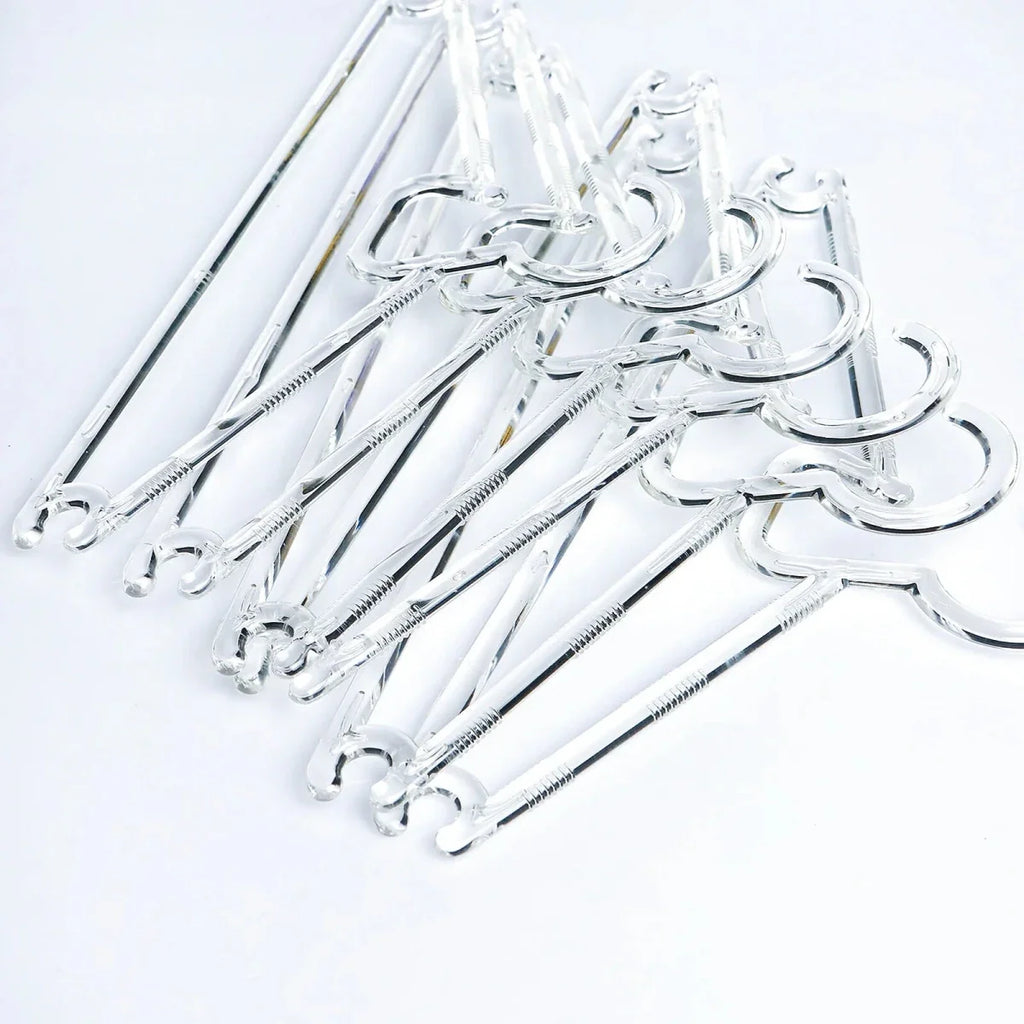 HelloBaby 6 Pack Crystal Clear Baby Clothes Hangers (One Size)