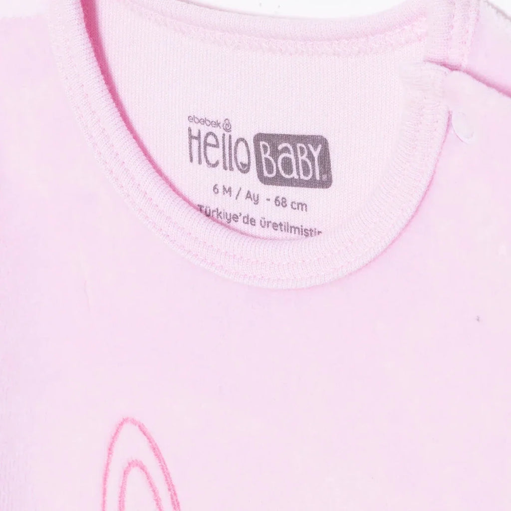 HelloBaby Velour Long Sleeve Baby Sleepsuit with Feet (Newborn to 9 Months)