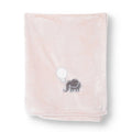 Mollia Elephant Print Wellsoft Fleece Baby Blanket (80 x 100 cm)