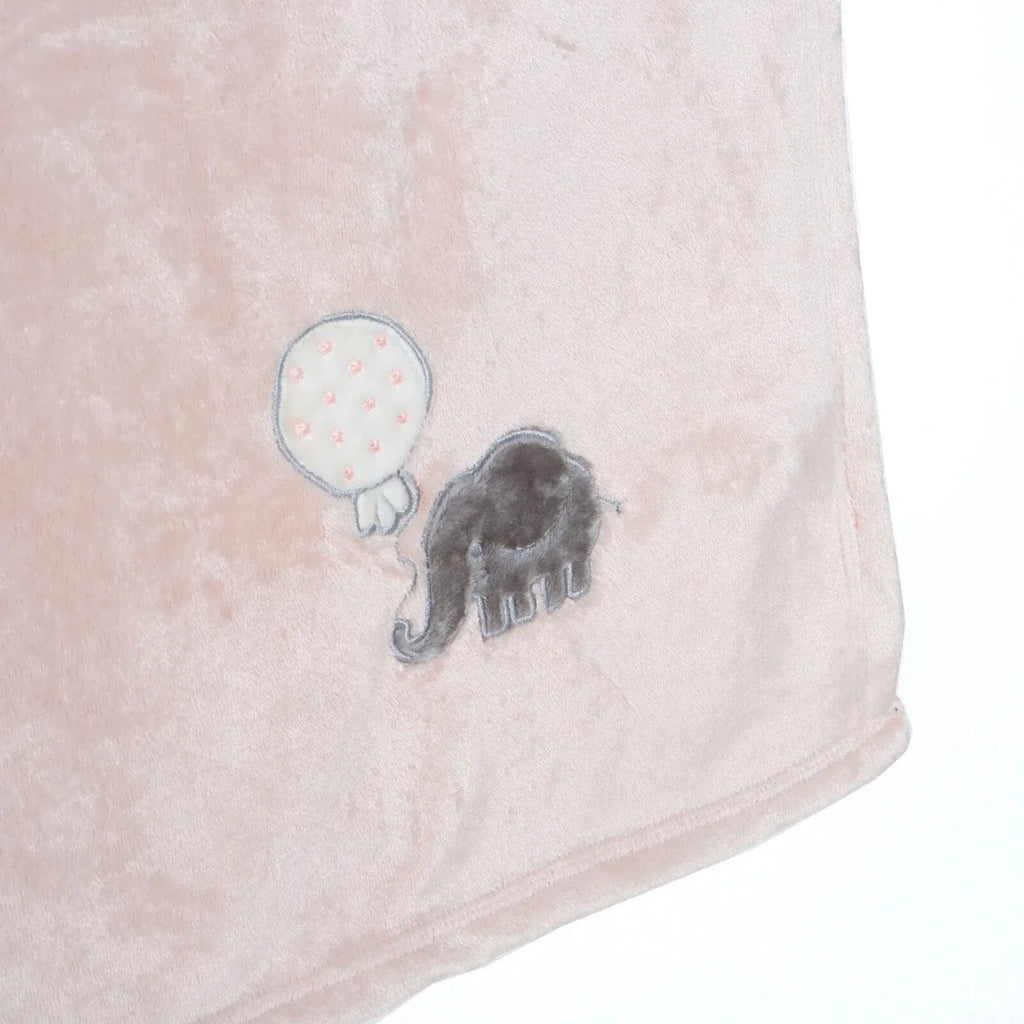 Mollia Elephant Print Wellsoft Fleece Baby Blanket (80 x 100 cm)