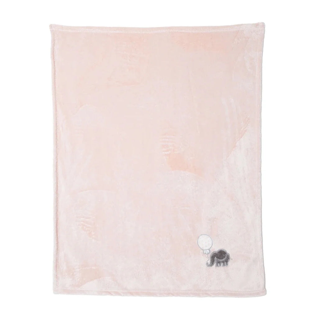 Mollia Elephant Print Wellsoft Fleece Baby Blanket (80 x 100 cm)