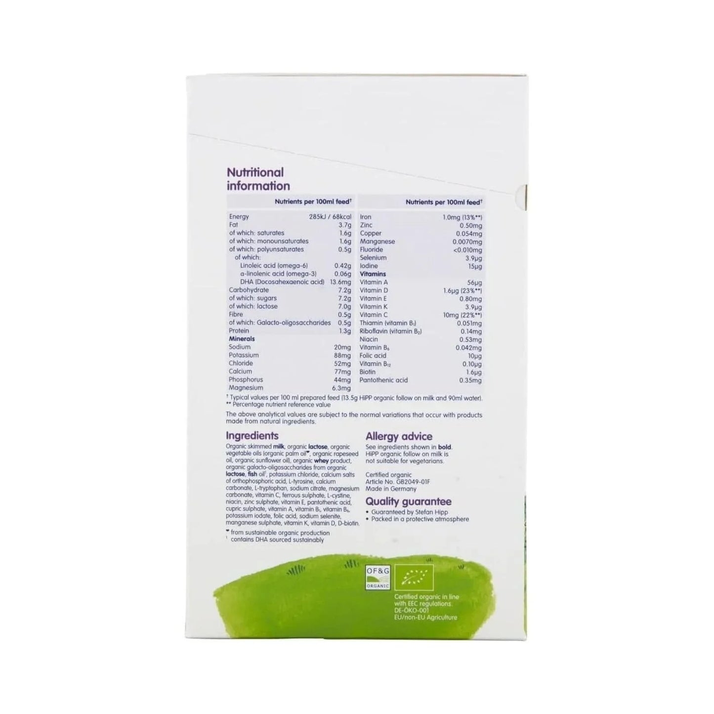 HiPP Organic 2 Follow On Milk Powder 6+ months 800g
