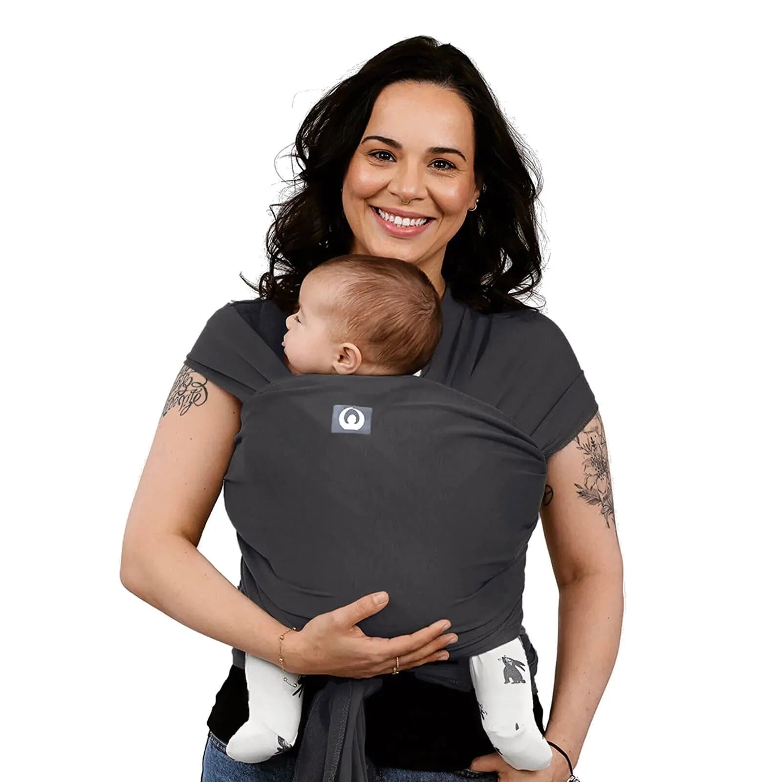 Gaia Carry Stretchy Baby Wrap Organic Cotton - Graphite