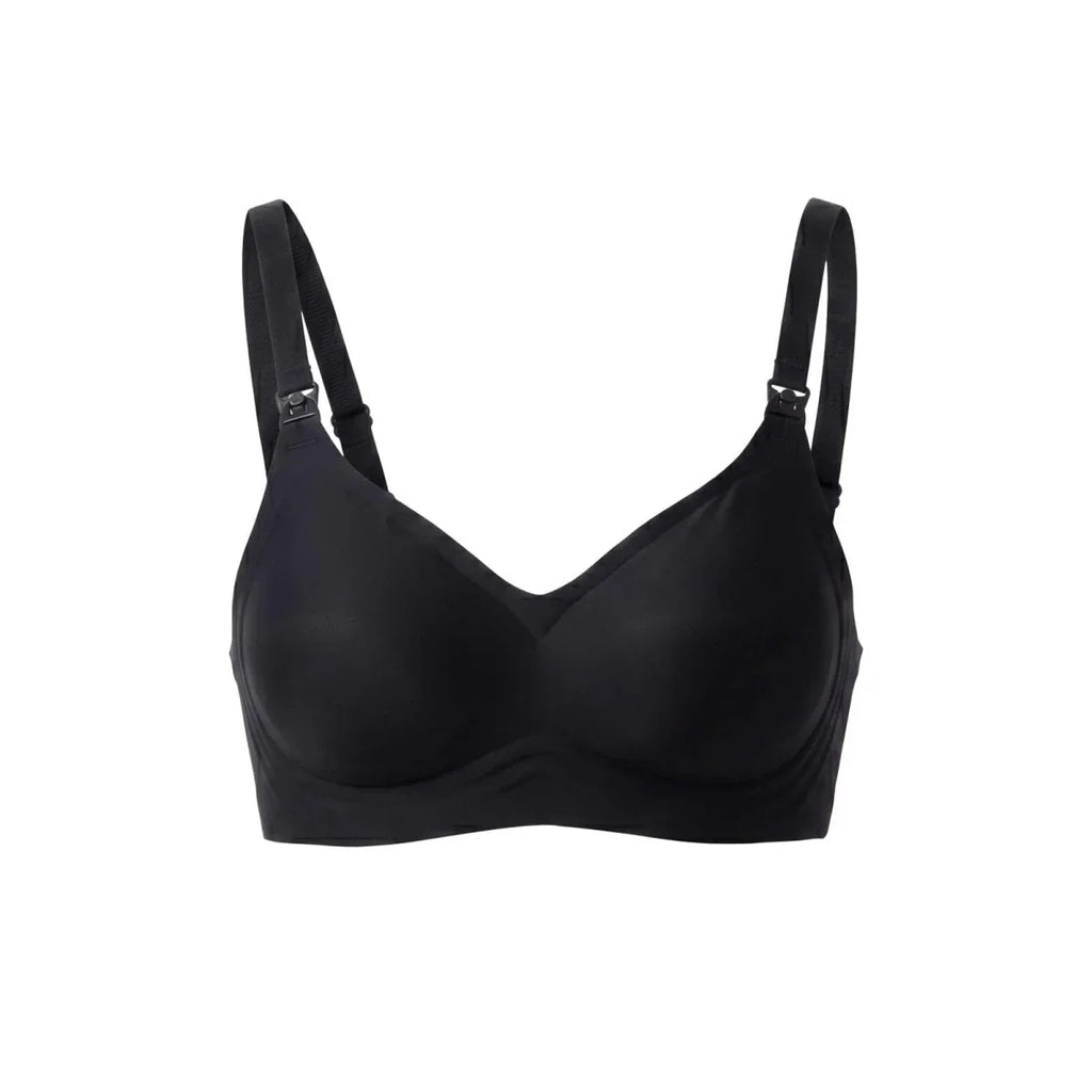 Baby Mom Women's Seamless V-Neck Non-Padded Nursing Bra
