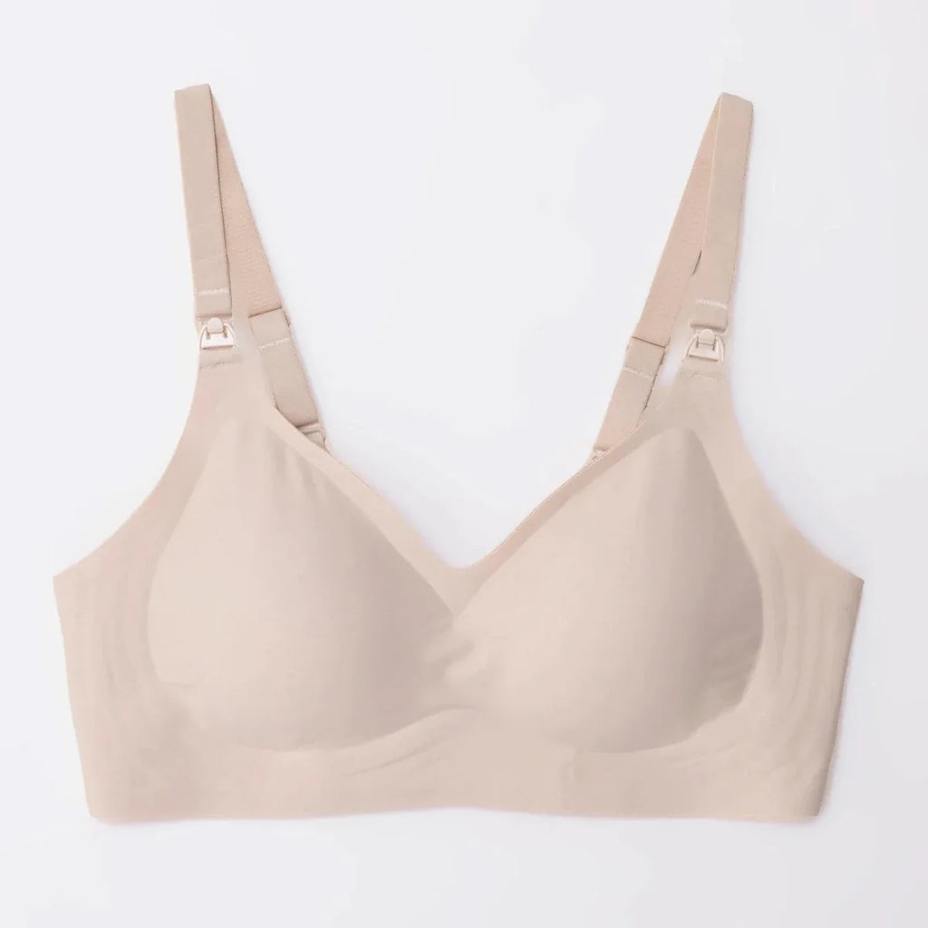 Baby Mom Women's Seamless V-Neck Non-Padded Nursing Bra