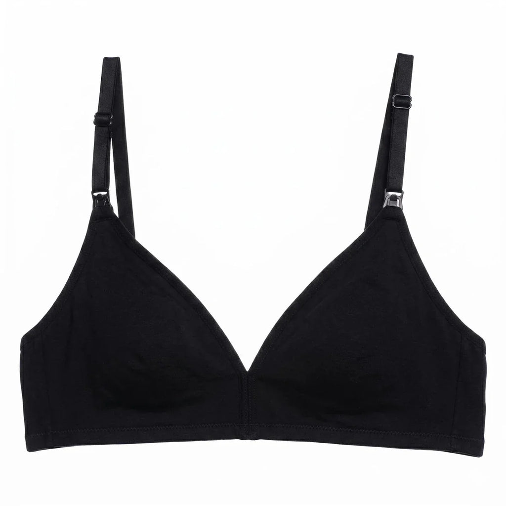 Baby Mom Women's Lace Neckline Non-Padded Nursing Bra