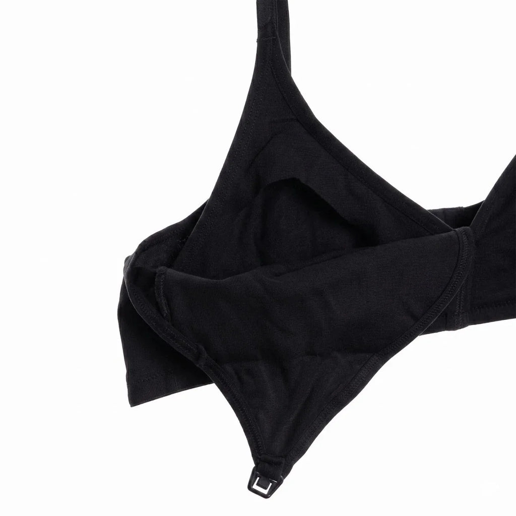 Baby Mom Women's Lace Neckline Non-Padded Nursing Bra