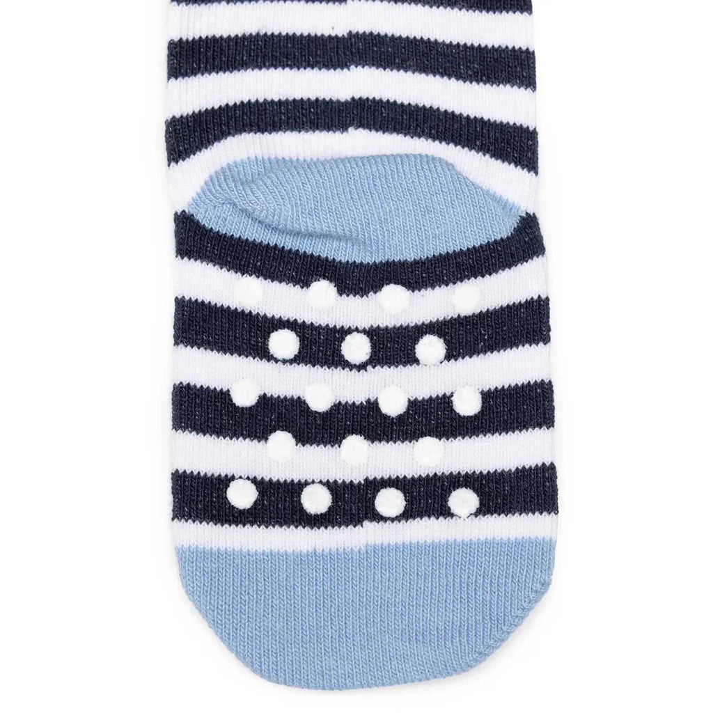 HelloBaby Boys Pack of 3 Non-Slip Socks Animal Print Cotton Rich - Blue