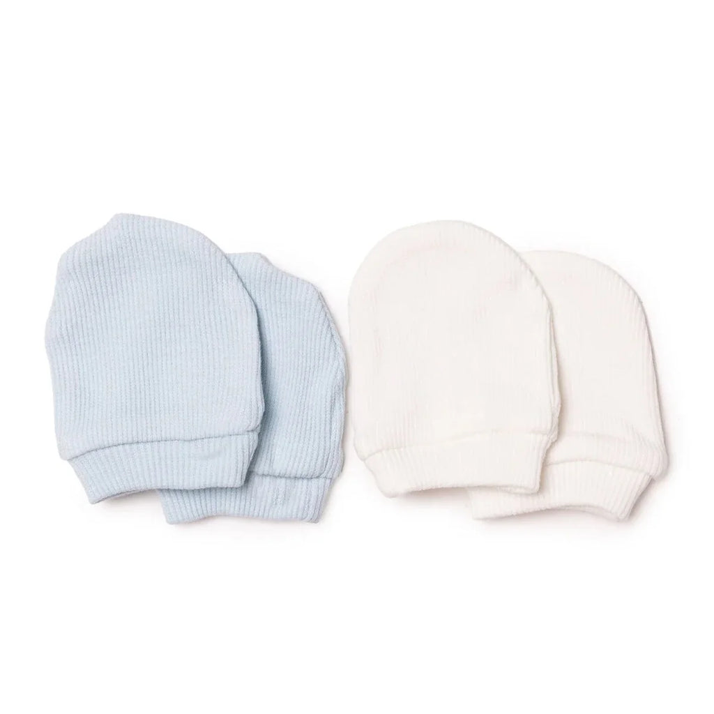 HelloBaby Ribbed Baby Scratch Mitts (Newborn)