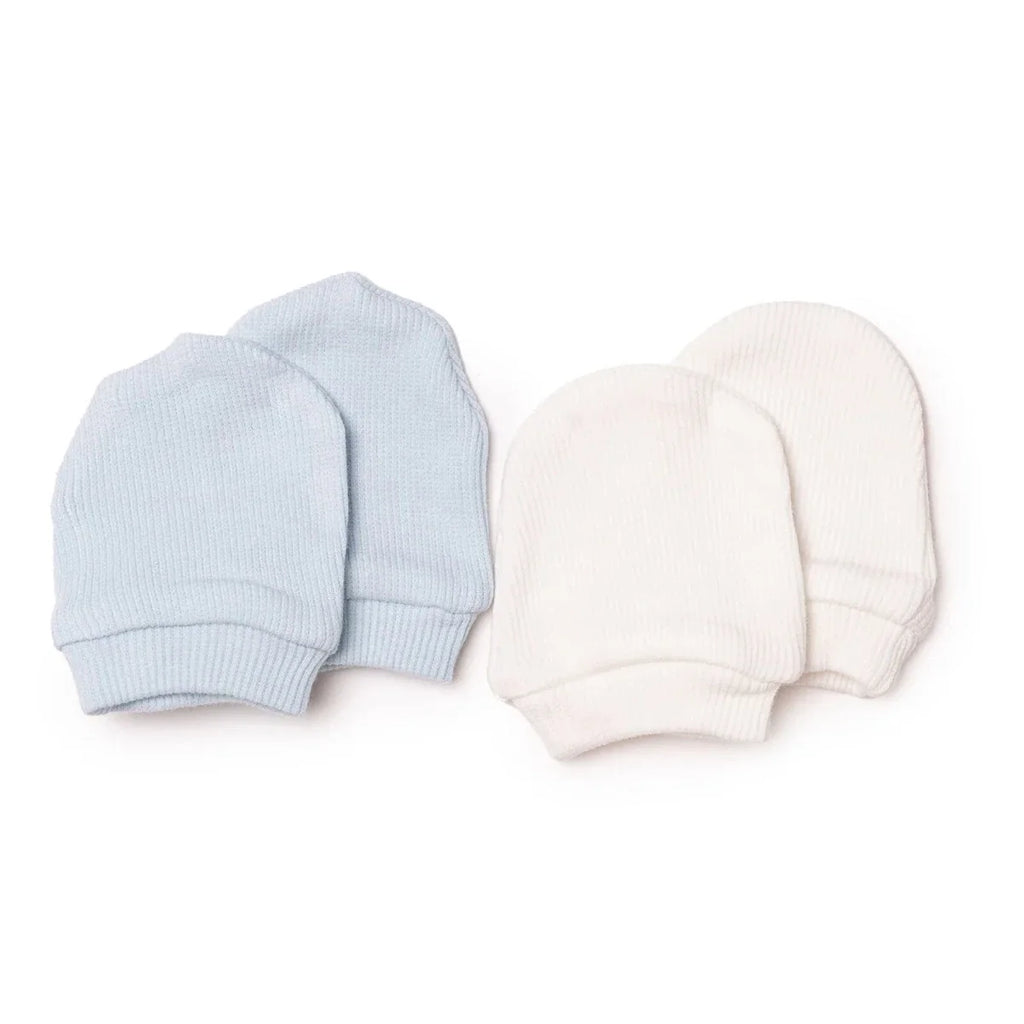 HelloBaby Ribbed Baby Scratch Mitts (Newborn)