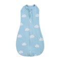 HelloBaby Sky Print Zip-Up Ribbed Baby Swaddle (Newborn)
