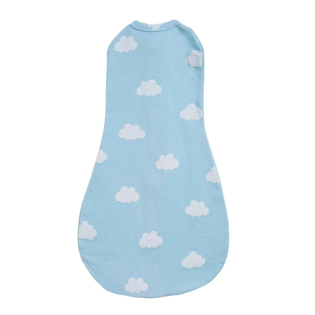 HelloBaby Sky Print Zip-Up Ribbed Baby Swaddle (Newborn)