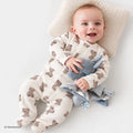 HelloBaby Bear Print Long Sleeve Footed Baby Sleepsuit (Newborn to 6-9 Months)