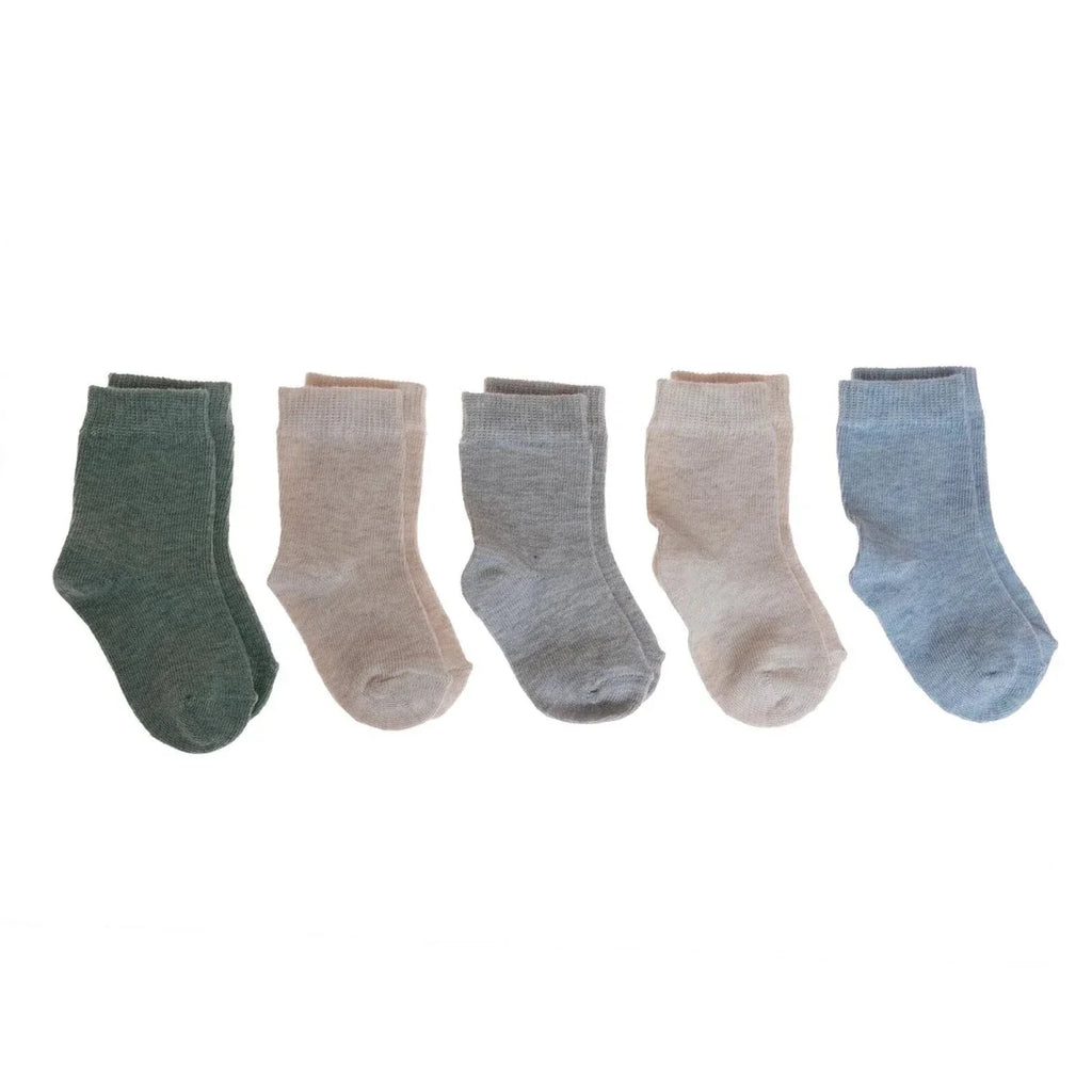 HelloBaby 5 Pack Ankle Baby Socks (Newborn to 4-5 Years) - Light Brown