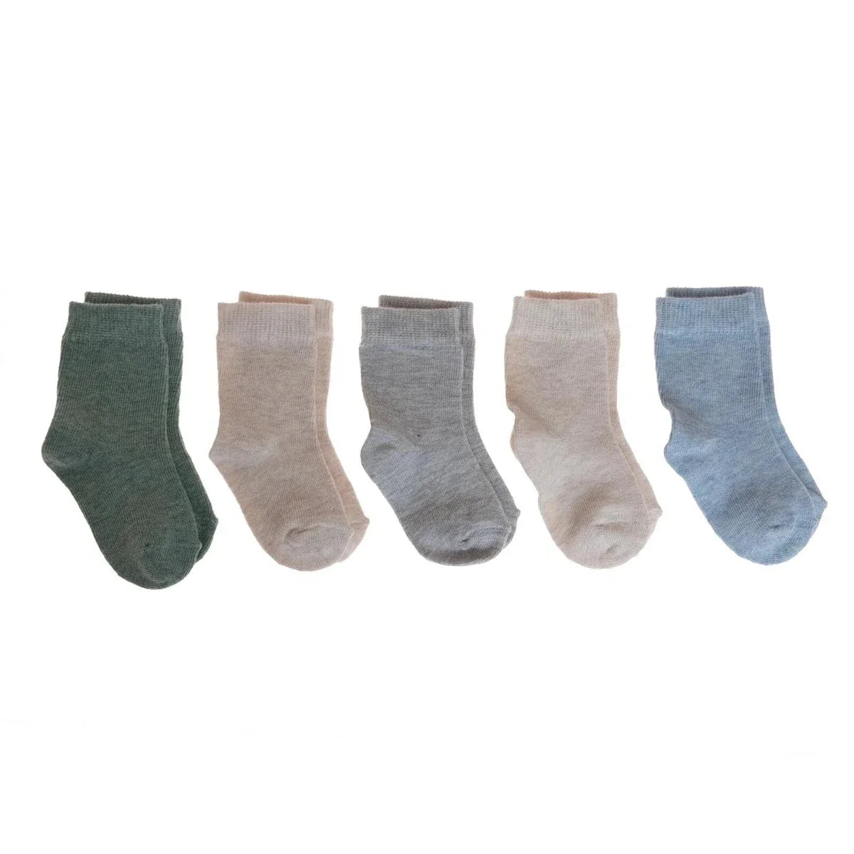HelloBaby 5 Pack Ankle Baby Socks (Newborn to 4-5 Years) - Light Brown