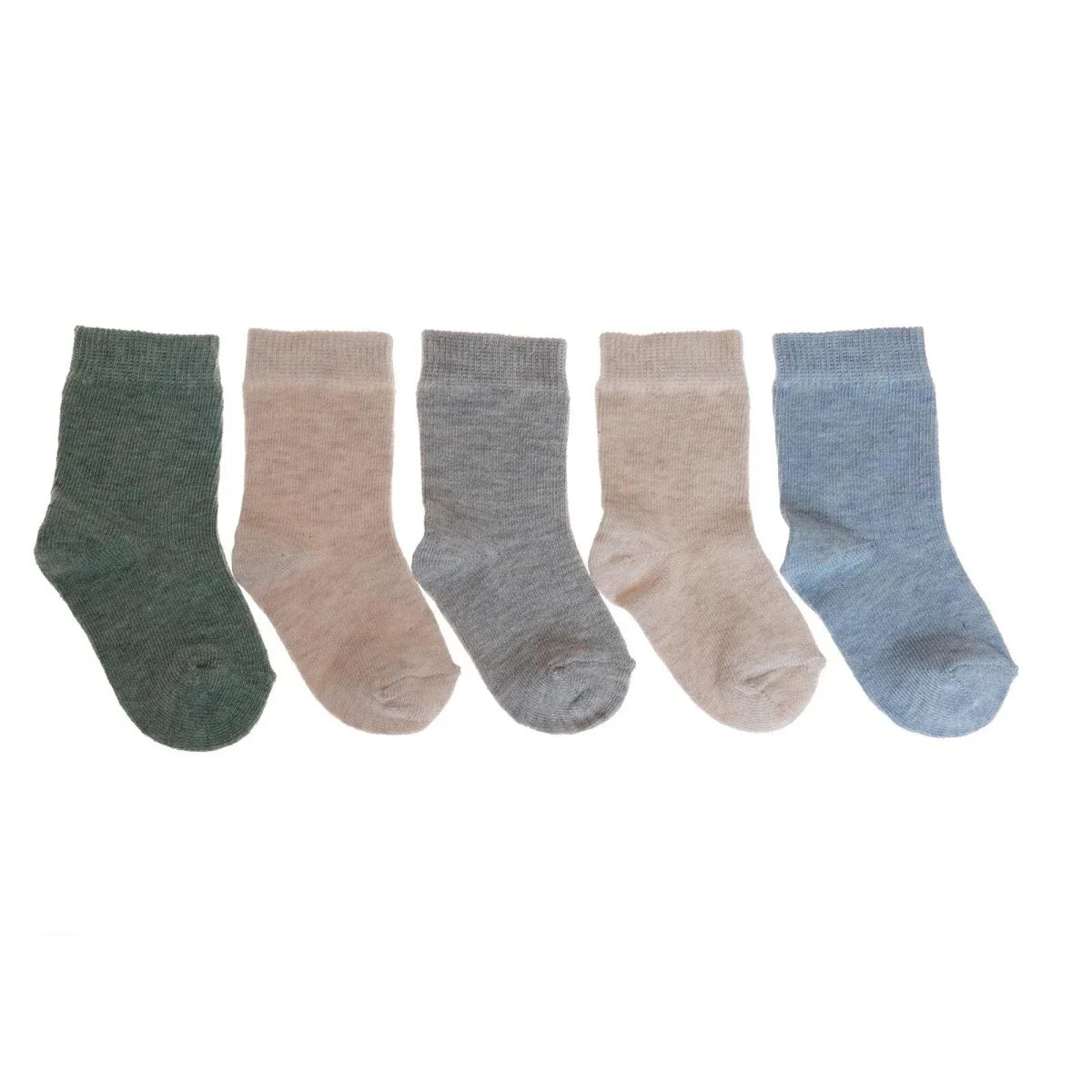 HelloBaby 5 Pack Ankle Baby Socks (Newborn to 4-5 Years) - Light Brown