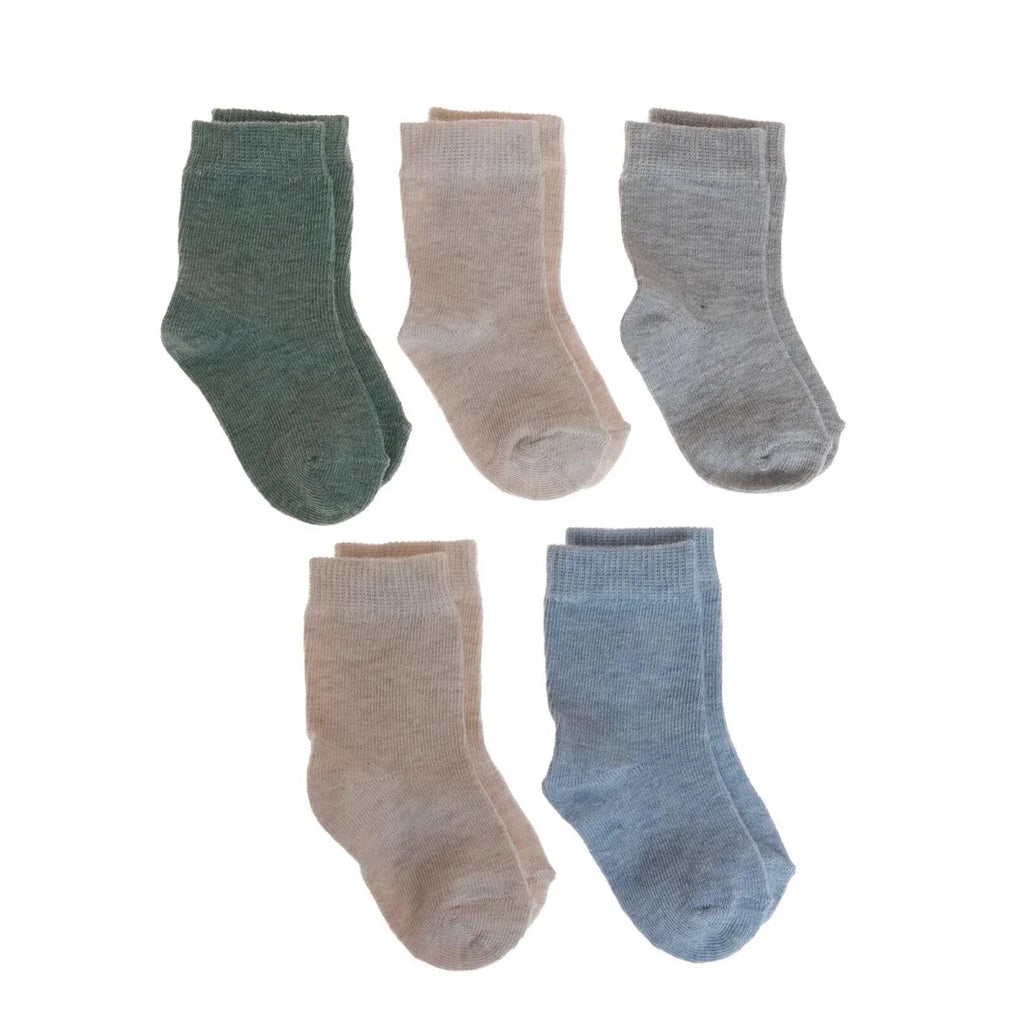 HelloBaby 5 Pack Ankle Baby Socks (Newborn to 4-5 Years) - Light Brown