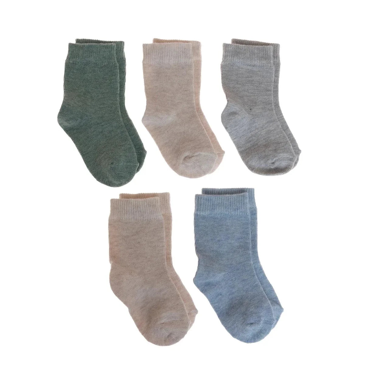 HelloBaby 5 Pack Ankle Baby Socks (Newborn to 4-5 Years) - Light Brown