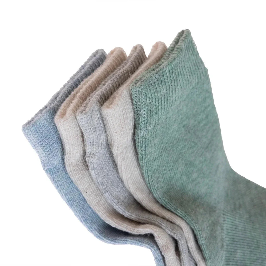 HelloBaby 5 Pack Ankle Baby Socks (Newborn to 4-5 Years) - Light Brown