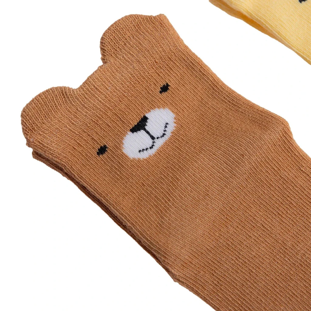 HelloBaby Animal Print 5 Pack Ankle Baby Socks (Newborn to 4-5 Years)