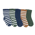 HelloBaby Striped 5 Pack Ankle Baby Socks (Newborn to 4-5 Years) - Navy Blue