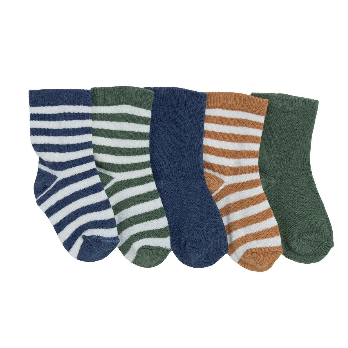 HelloBaby Striped 5 Pack Ankle Baby Socks (Newborn to 4-5 Years) - Navy Blue
