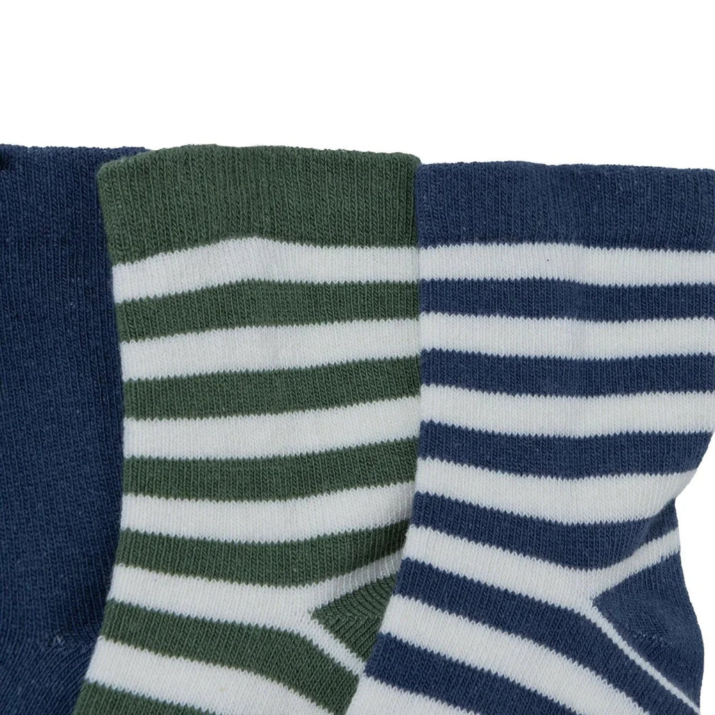 HelloBaby Striped 5 Pack Ankle Baby Socks (Newborn to 4-5 Years) - Navy Blue