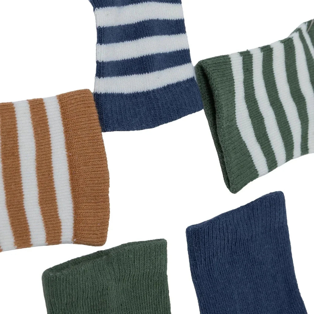 HelloBaby Striped 5 Pack Ankle Baby Socks (Newborn to 4-5 Years) - Navy Blue