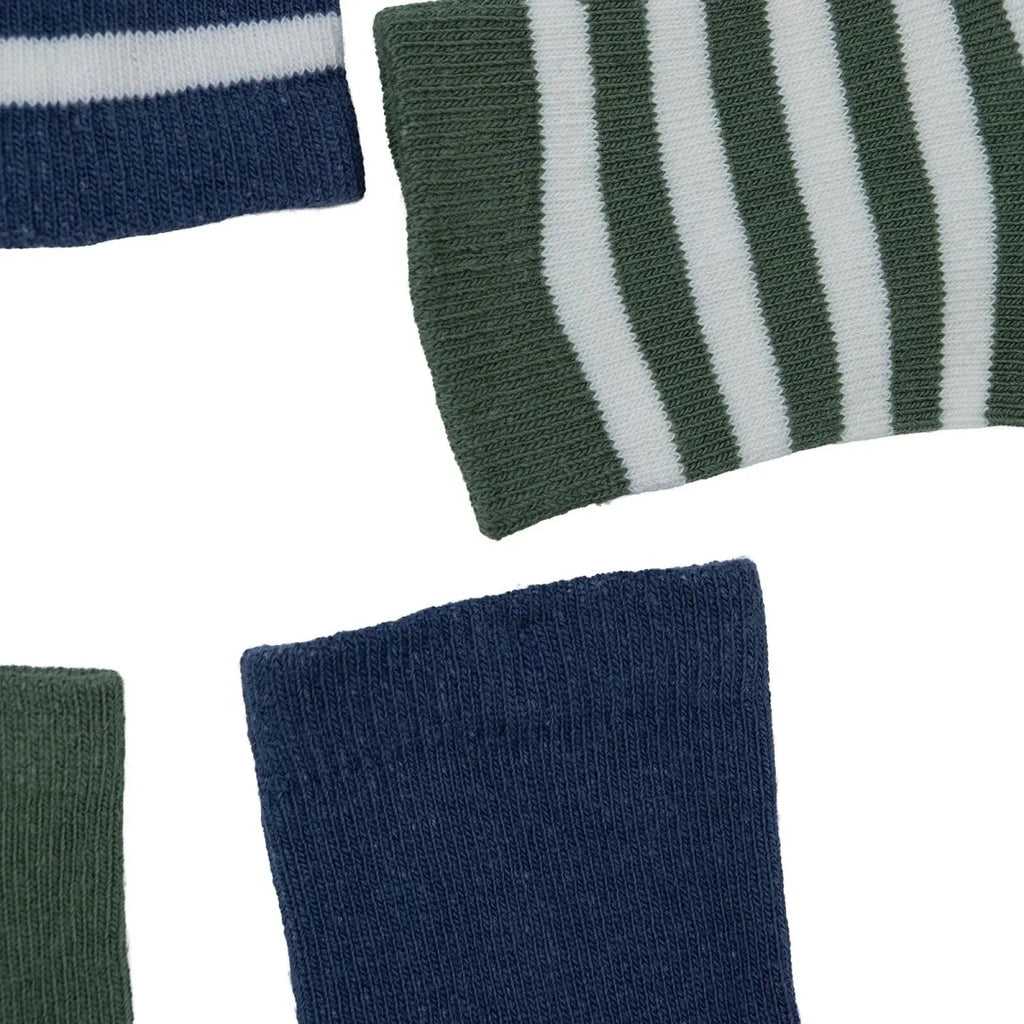 HelloBaby Striped 5 Pack Ankle Baby Socks (Newborn to 4-5 Years) - Navy Blue