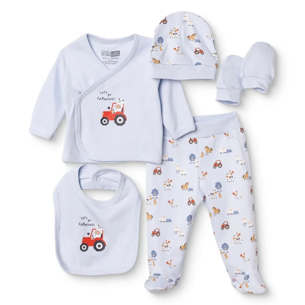 HelloBaby 5 Piece Car Print Baby Hospital Bag Set (Newborn)