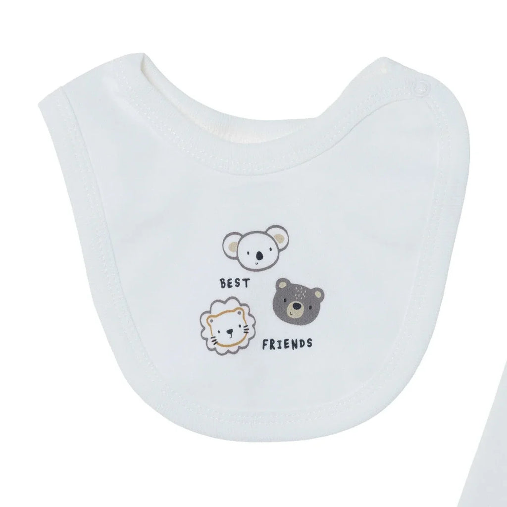 HelloBaby 5 Piece Crew Neck Animal Print Boxed Baby Hospital Bag Set (Newborn)