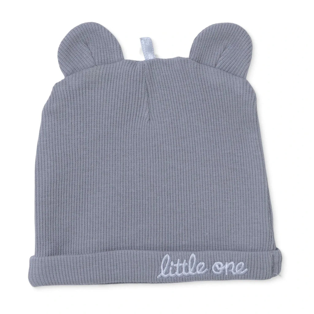 HelloBaby Slogan Print Ribbed Baby Hat (Newborn)