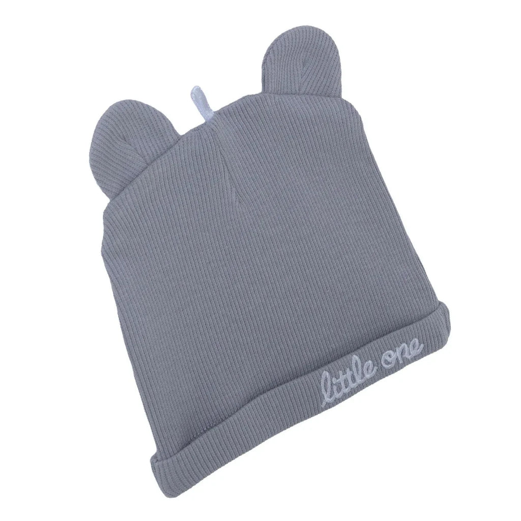 HelloBaby Slogan Print Ribbed Baby Hat (Newborn)