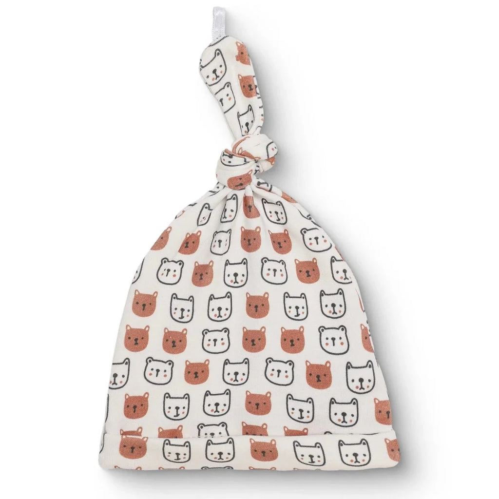 HelloBaby Animal Print Interlock Baby Hat (Newborn)