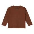 HelloBaby Long Sleeve Interlock Baby T-Shirt (3-6 Months to 2-3 Years) - Brown