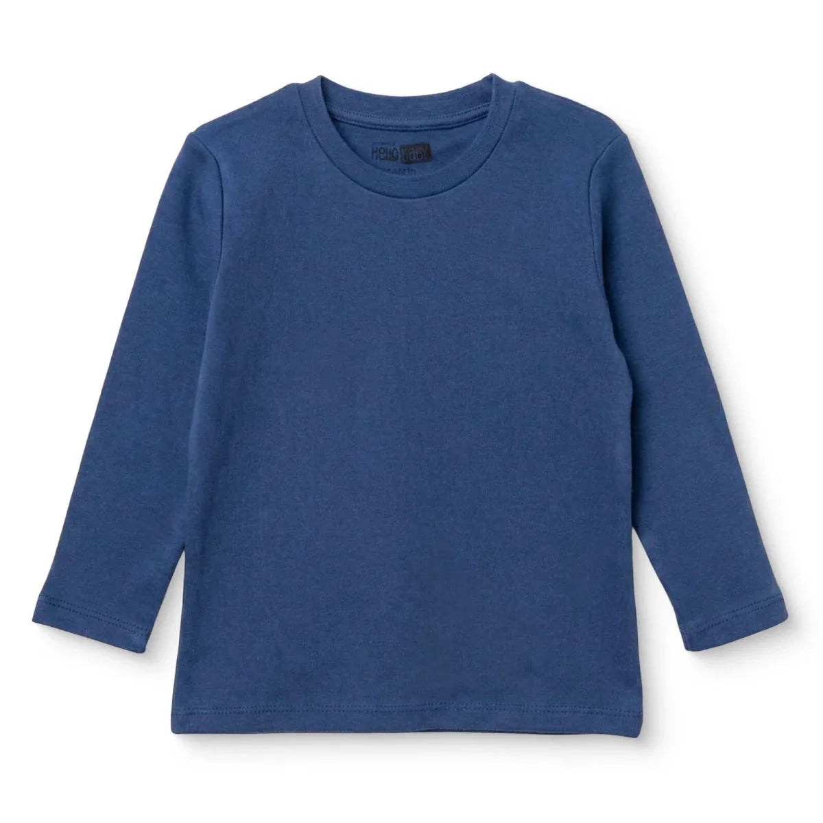 HelloBaby Long Sleeve Interlock Baby T-Shirt (3-6 Months to 2-3 Years) - Navy Blue
