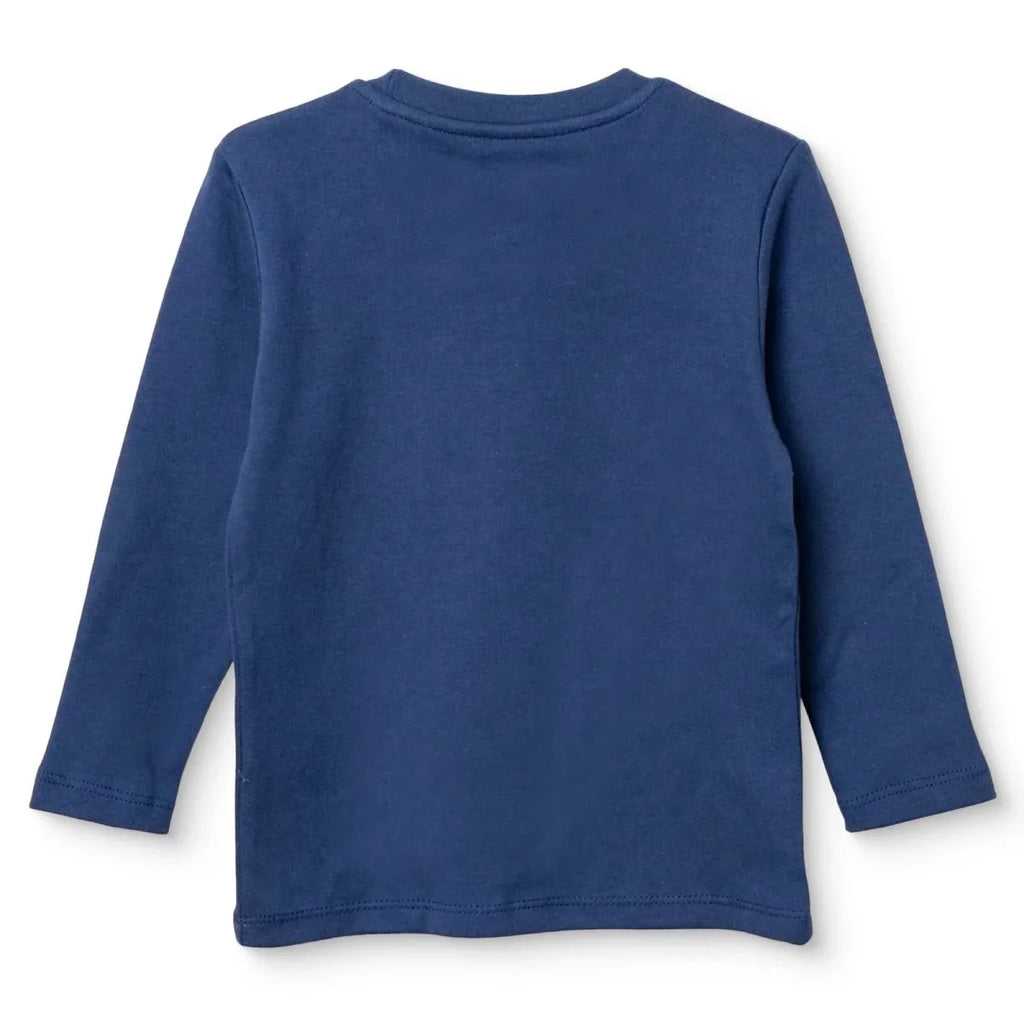 HelloBaby Long Sleeve Interlock Baby T-Shirt (3-6 Months to 2-3 Years) - Navy Blue