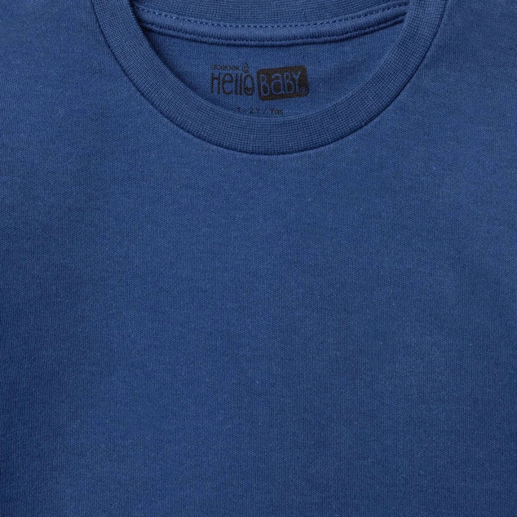 HelloBaby Long Sleeve Interlock Baby T-Shirt (3-6 Months to 2-3 Years) - Navy Blue
