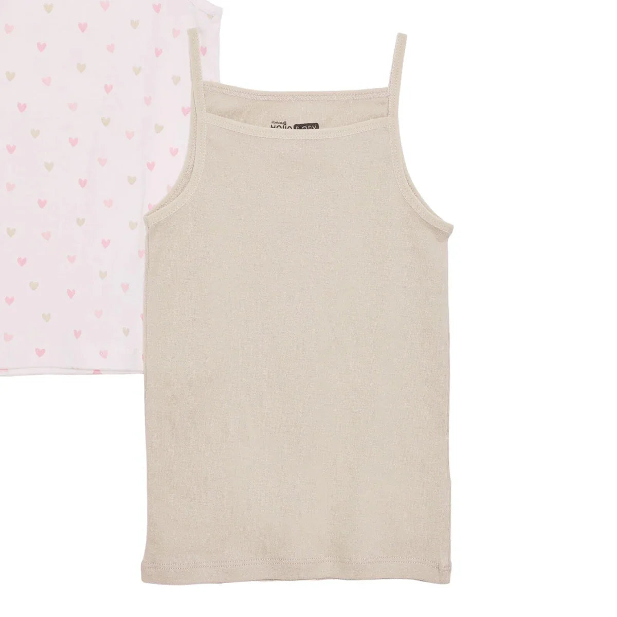HelloBaby 2 Pack Floral Print Jersey Baby Vests (12 Months to 4-5 Years) - Green Printed