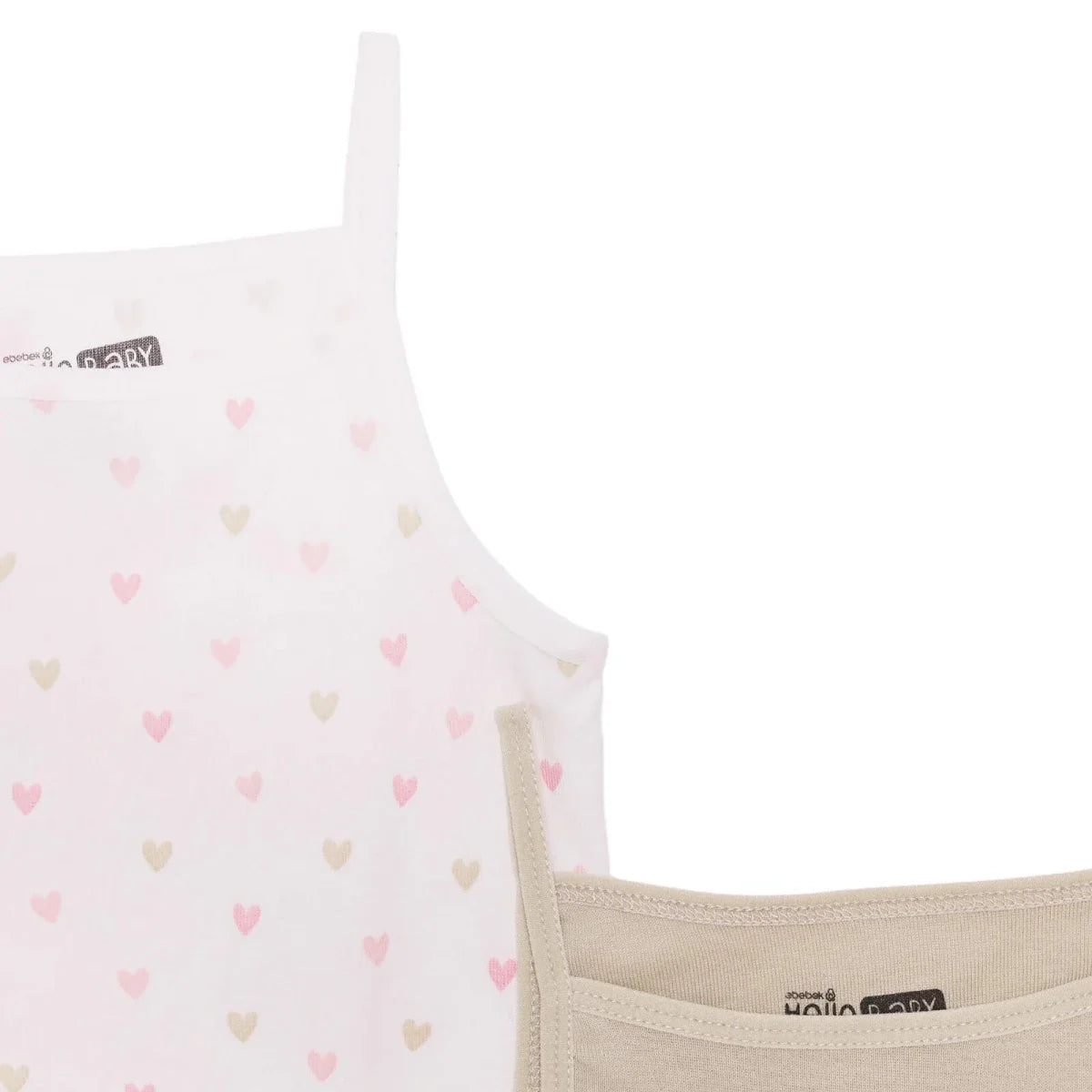 HelloBaby 2 Pack Floral Print Jersey Baby Vests (12 Months to 4-5 Years) - Green Printed