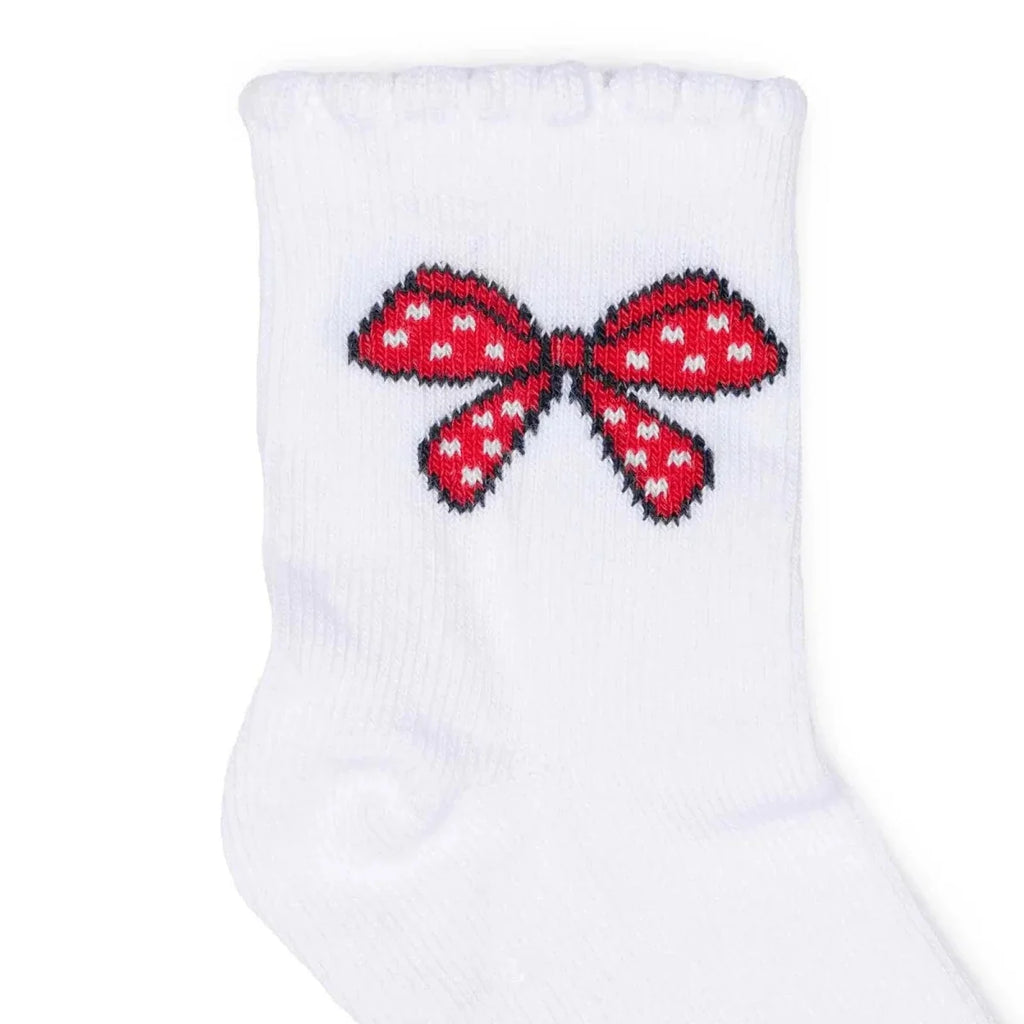HelloBaby 3 Pack Heart & Floral Print Non-Slip Baby Socks (Newborn to 2-3 Years) - Red