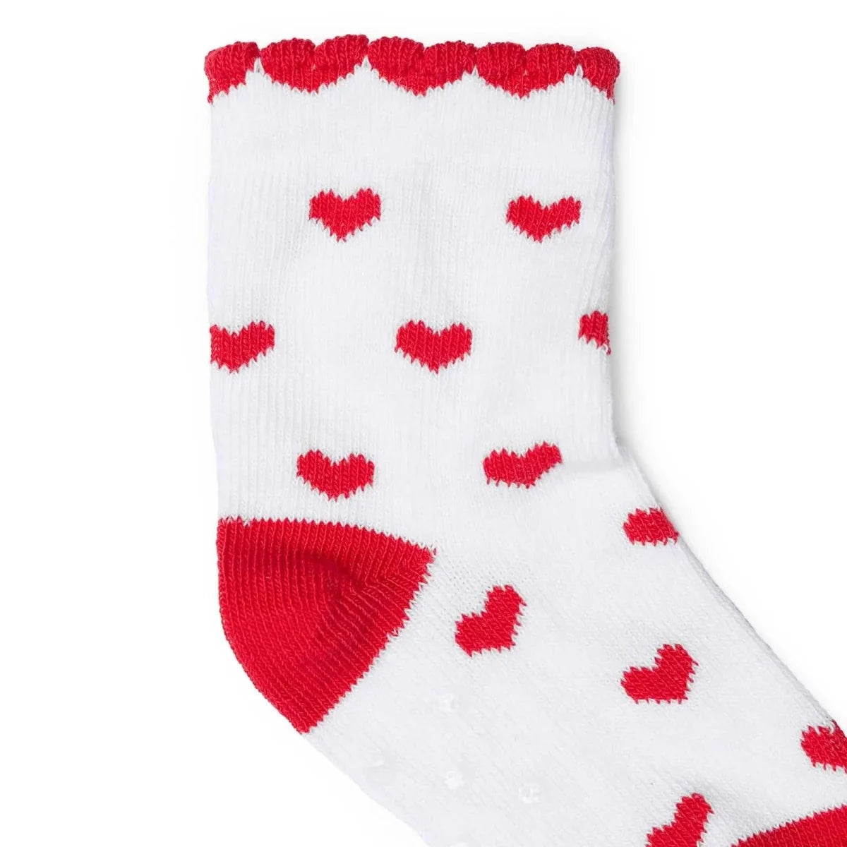 HelloBaby 3 Pack Heart & Floral Print Non-Slip Baby Socks (Newborn to 2-3 Years) - Red