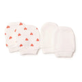 HelloBaby Heart Print Baby Scratch Mitts (Newborn)
