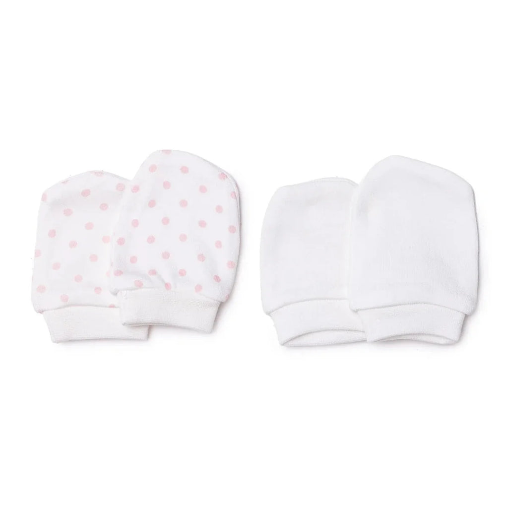 HelloBaby Polka Dot Print Baby Scratch Mitts (Newborn)